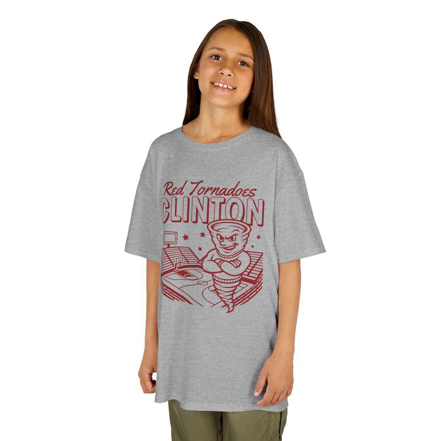 Youth Clinton Red Tornadoes Basketball Tee