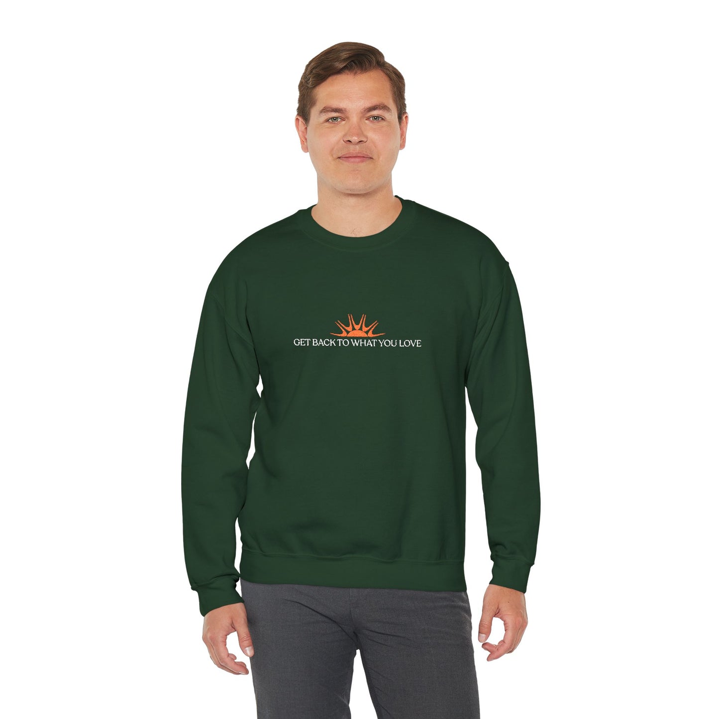Embroidered Classic Get Back to What You Love TheraWest Crewneck