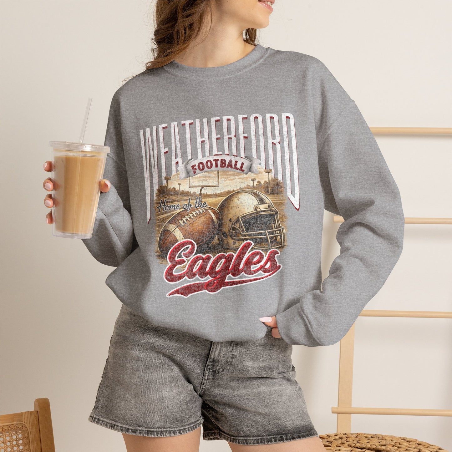 Weatherford Eagles Football Retro Crewneck