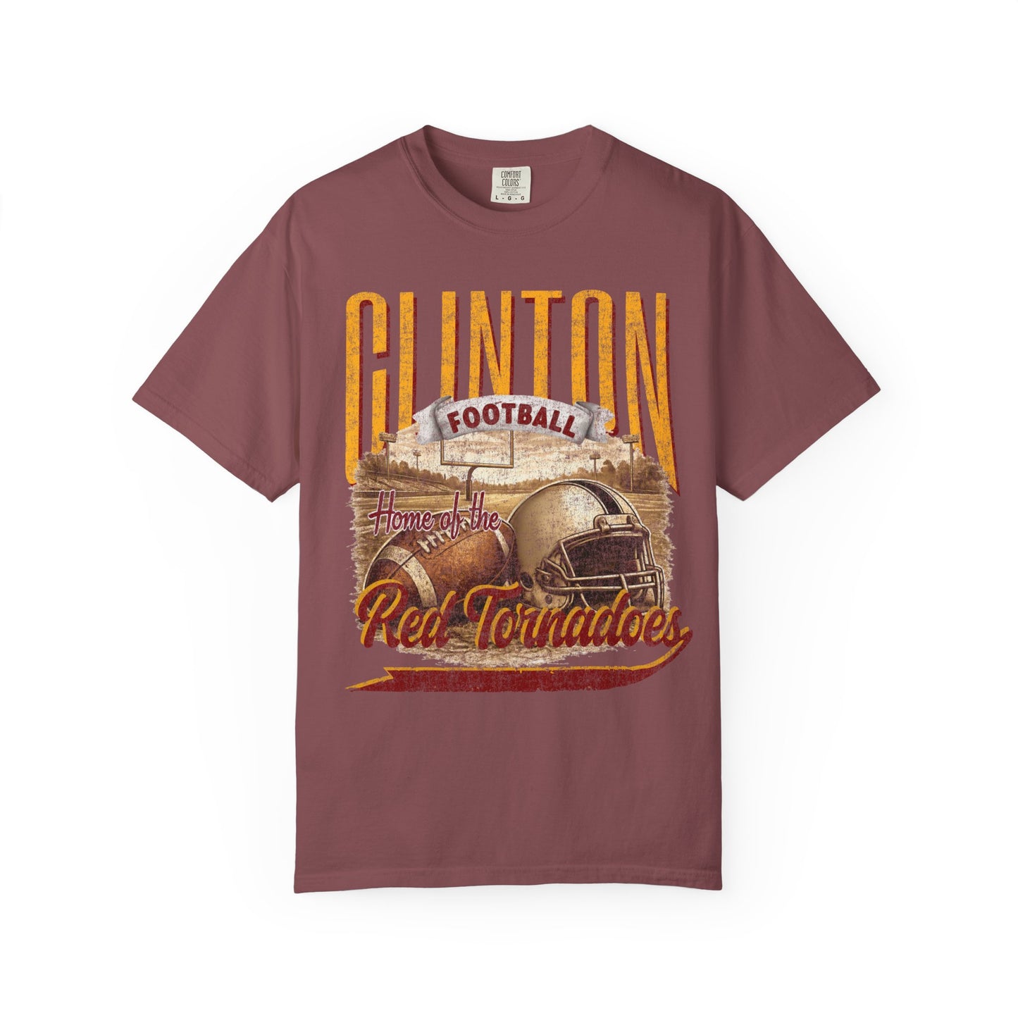 Clinton Football Comfort Colors Tee