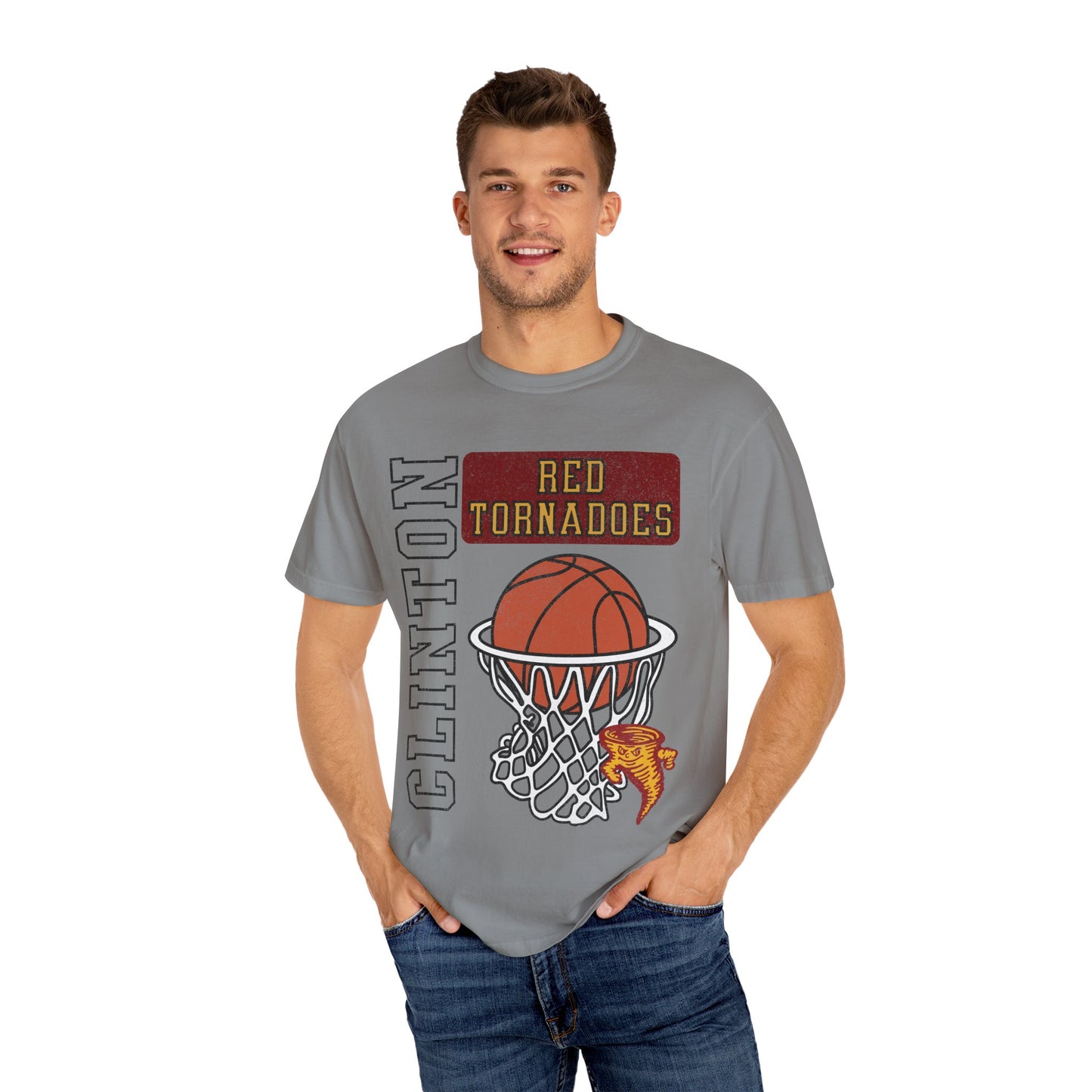 Clinton Old School Style Basketball Tee Comfort Colors