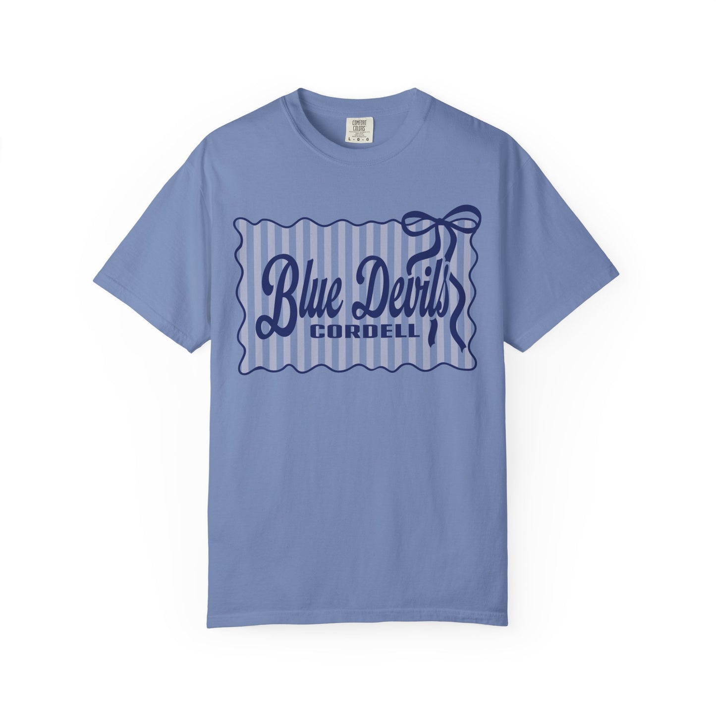 Striped Blue Devils Comfort Colors
