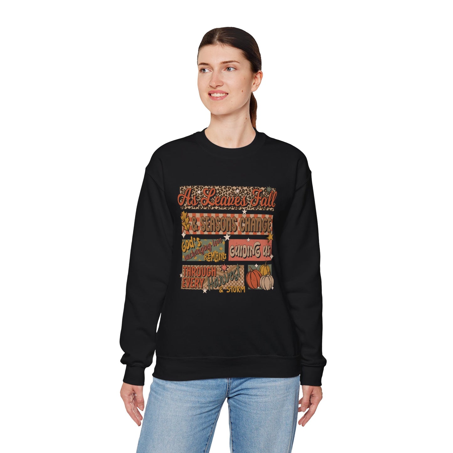 As Leaves Fall Gildan Crewneck
