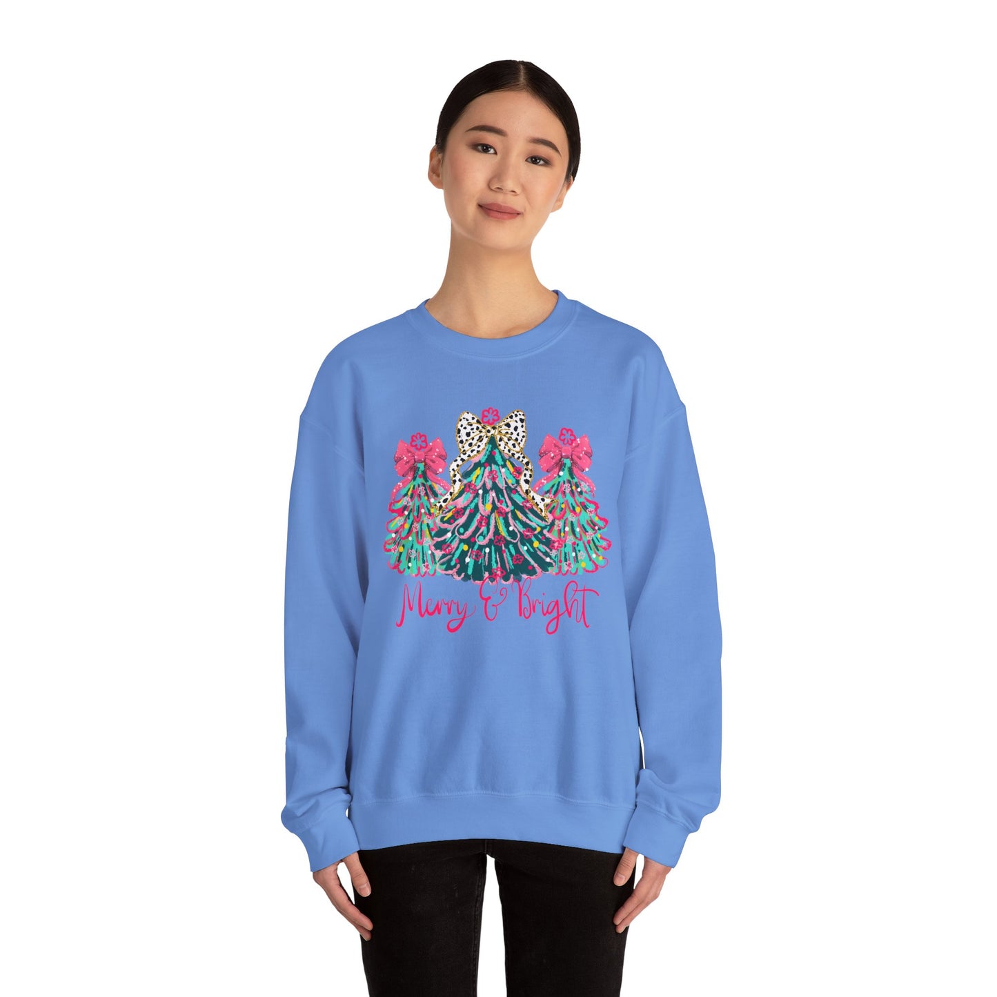 Merry and Bright Heavy Blend™ Crewneck Sweatshirt