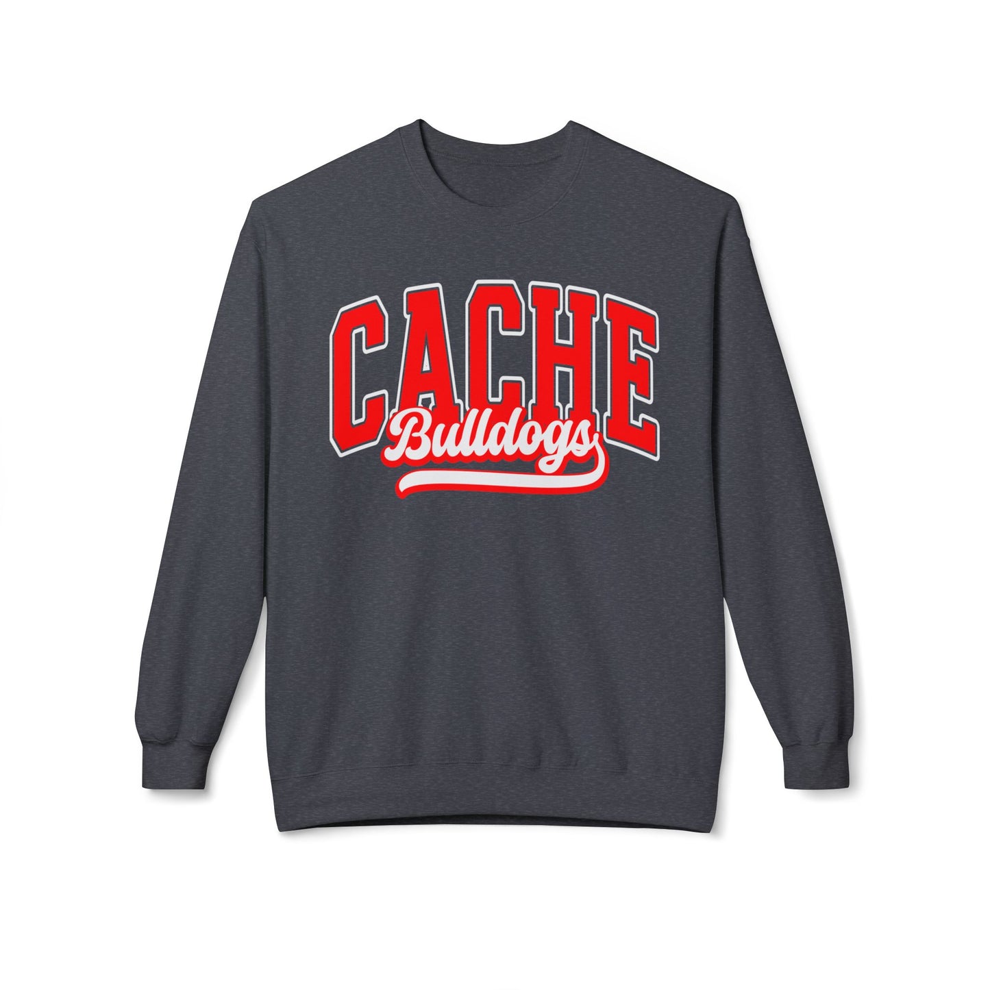 Cache Bulldogs Unisex Midweight Softstyle Fleece Crewneck Sweatshirt