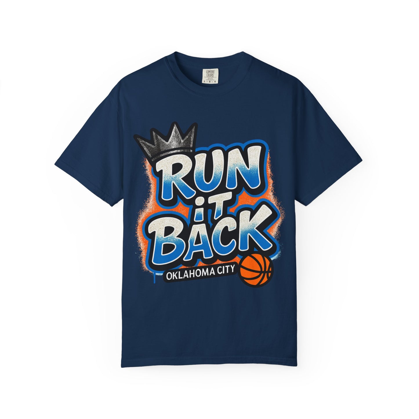 OKC Spray Paint Run it Back Comfort Colors Tee