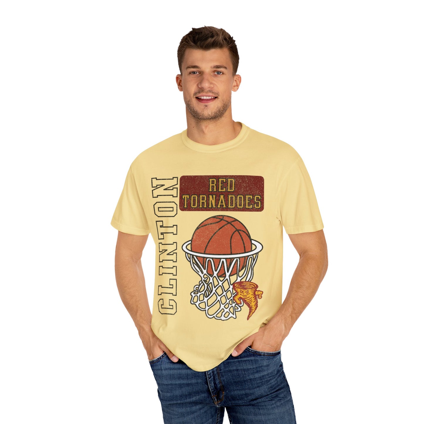Clinton Old School Style Basketball Tee Comfort Colors