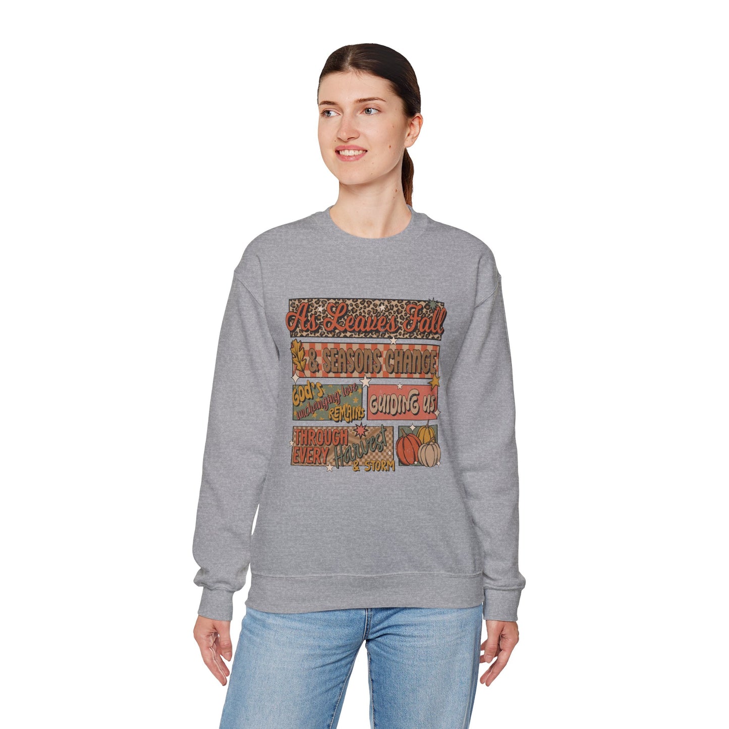 As Leaves Fall Gildan Crewneck