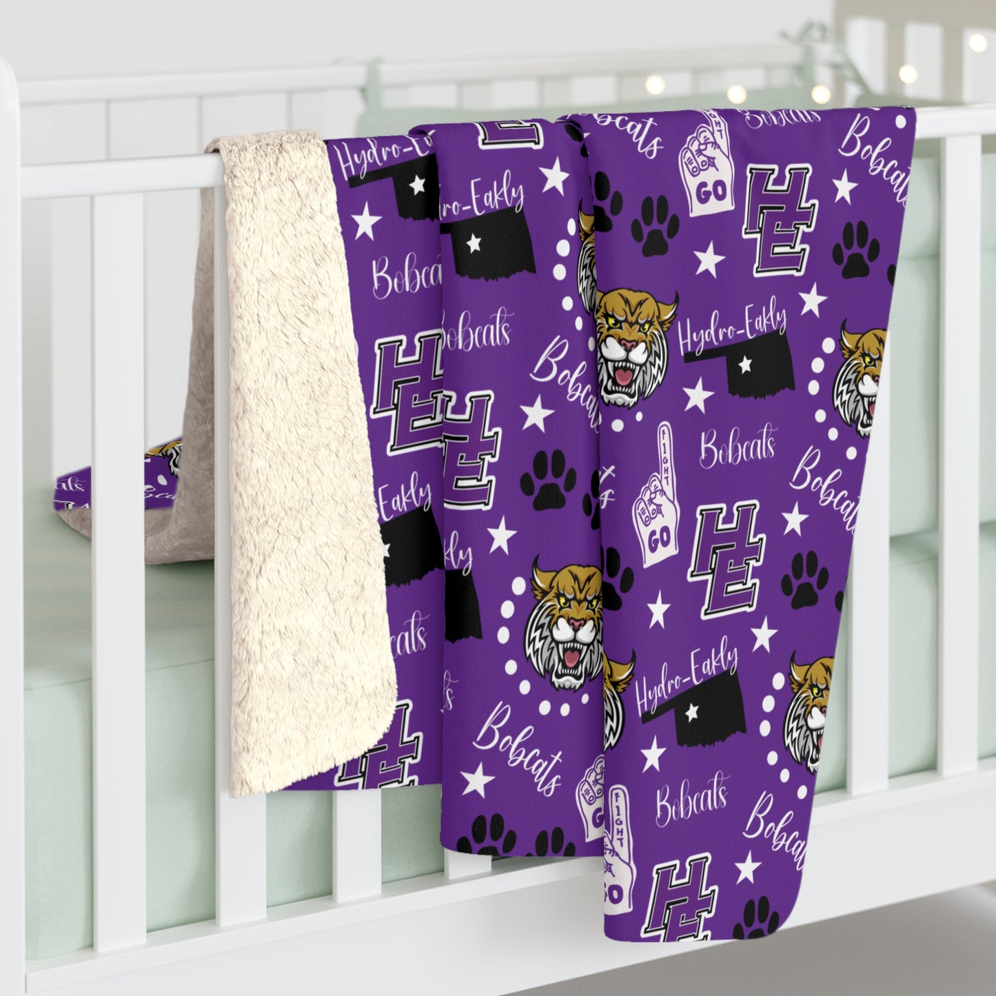 Hydro Eakly Bobcats Sherpa Fleece Blanket