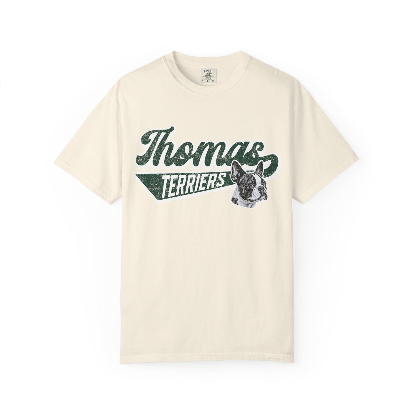 Thomas Terriers Retro w/ mascot Comfort Colors Tee