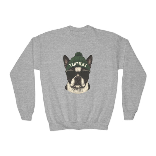 Youth terrier w/ beanie crewneck