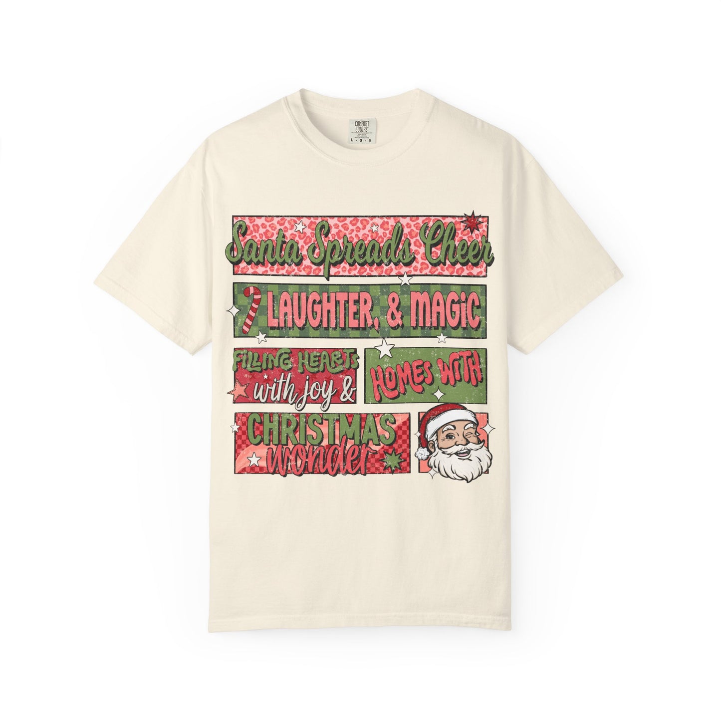 Santa Spreads Cheer Comfort Colors Tee