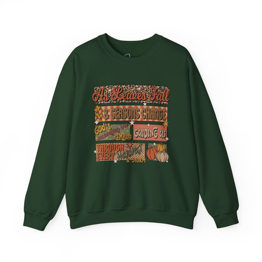 As Leaves Fall Gildan Crewneck