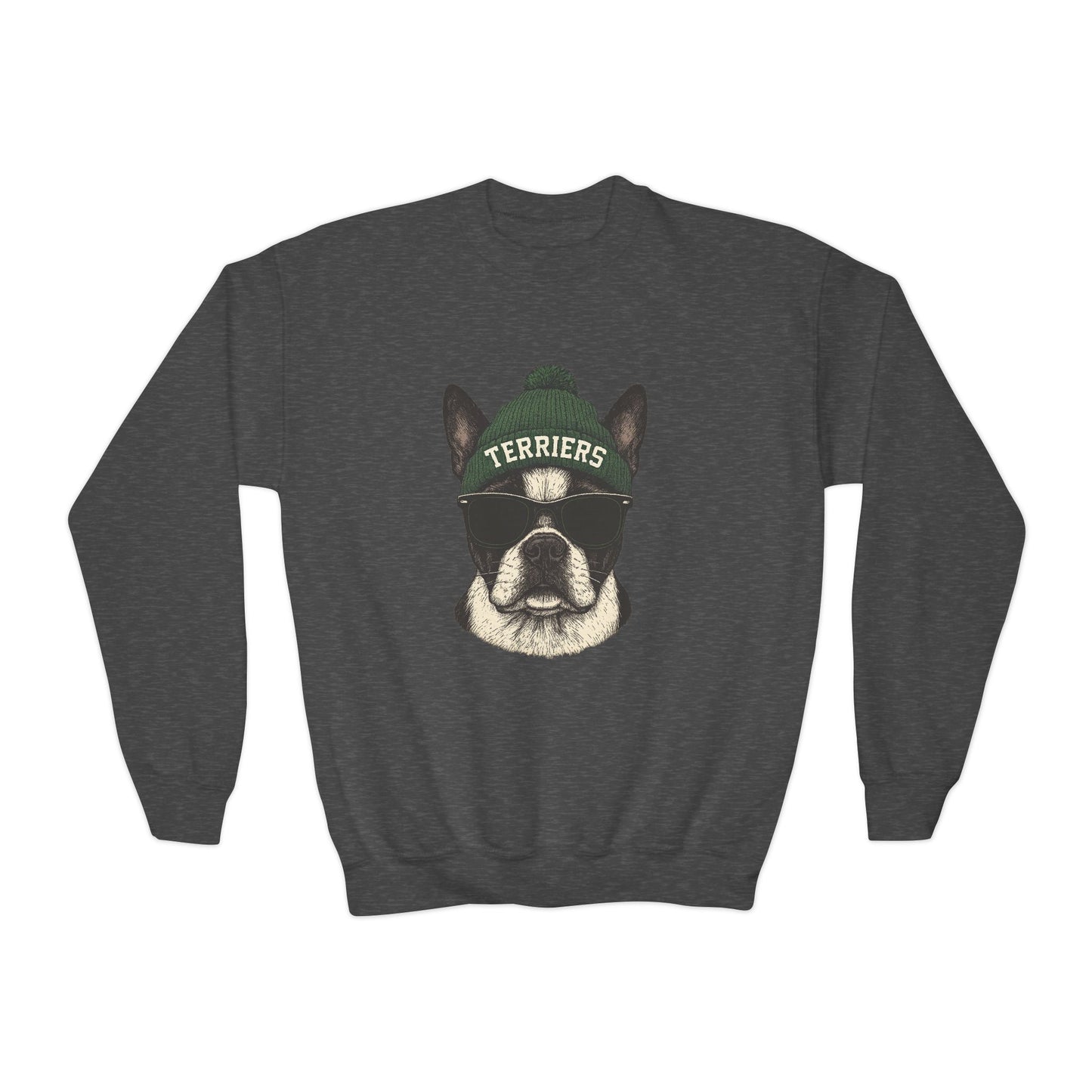 Youth terrier w/ beanie crewneck