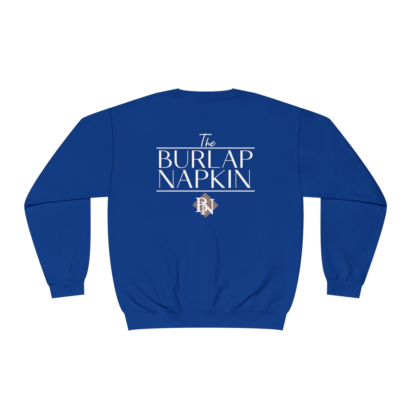 Burlap Napkin Crewneck White Logo