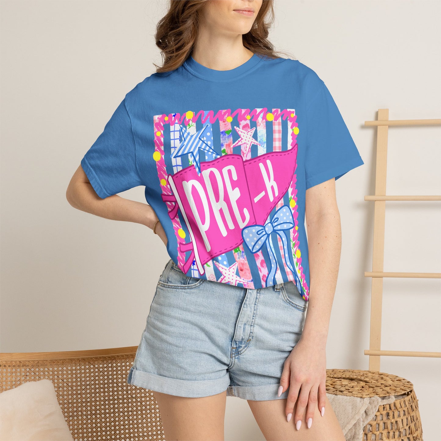 Pre-K Pennant Flag Stripes Comfort Colors
