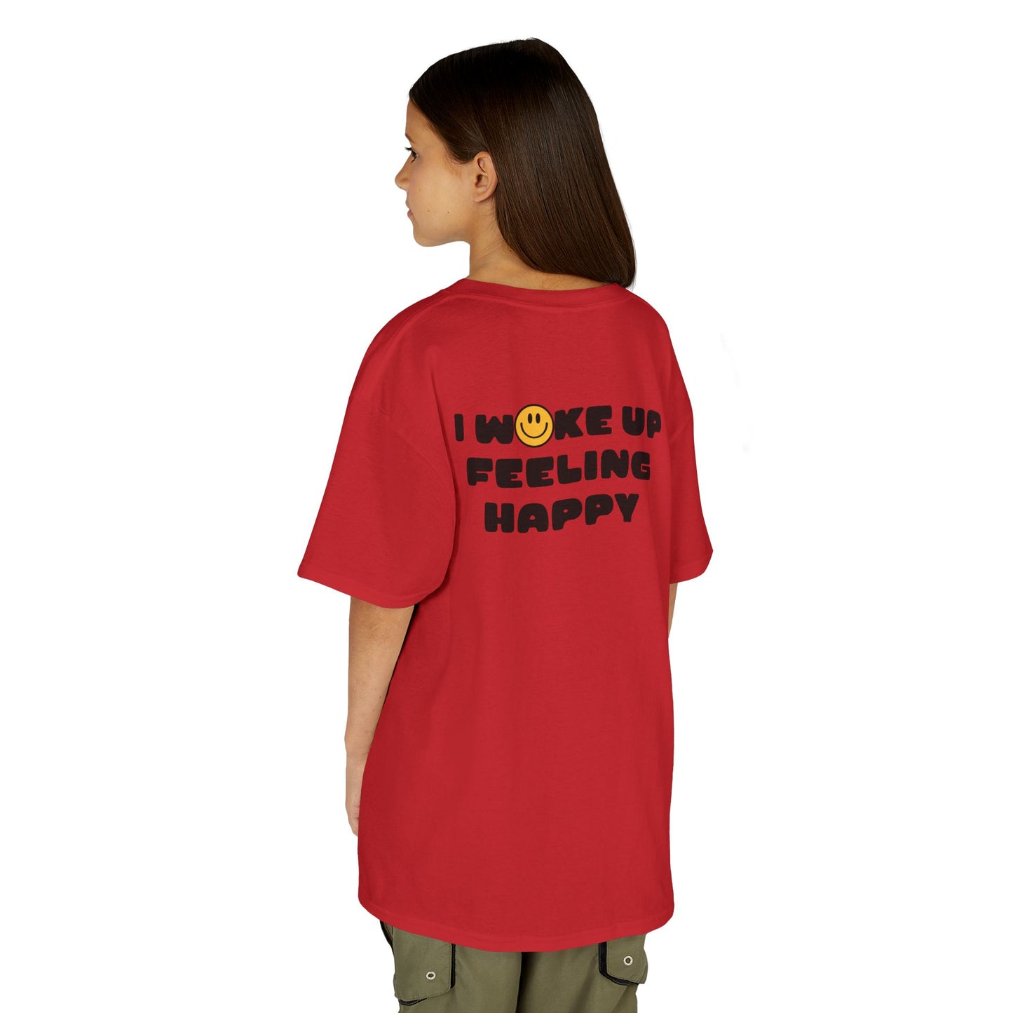 Youth I Woke Up Feeling Happy Front Back Tee