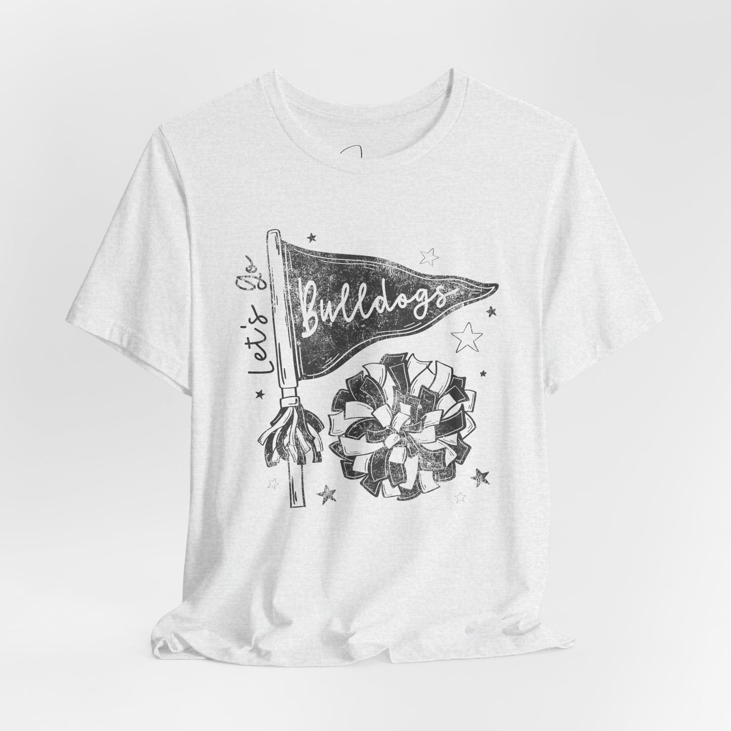 Bulldog Pennant Flag Bella Canvas Tee