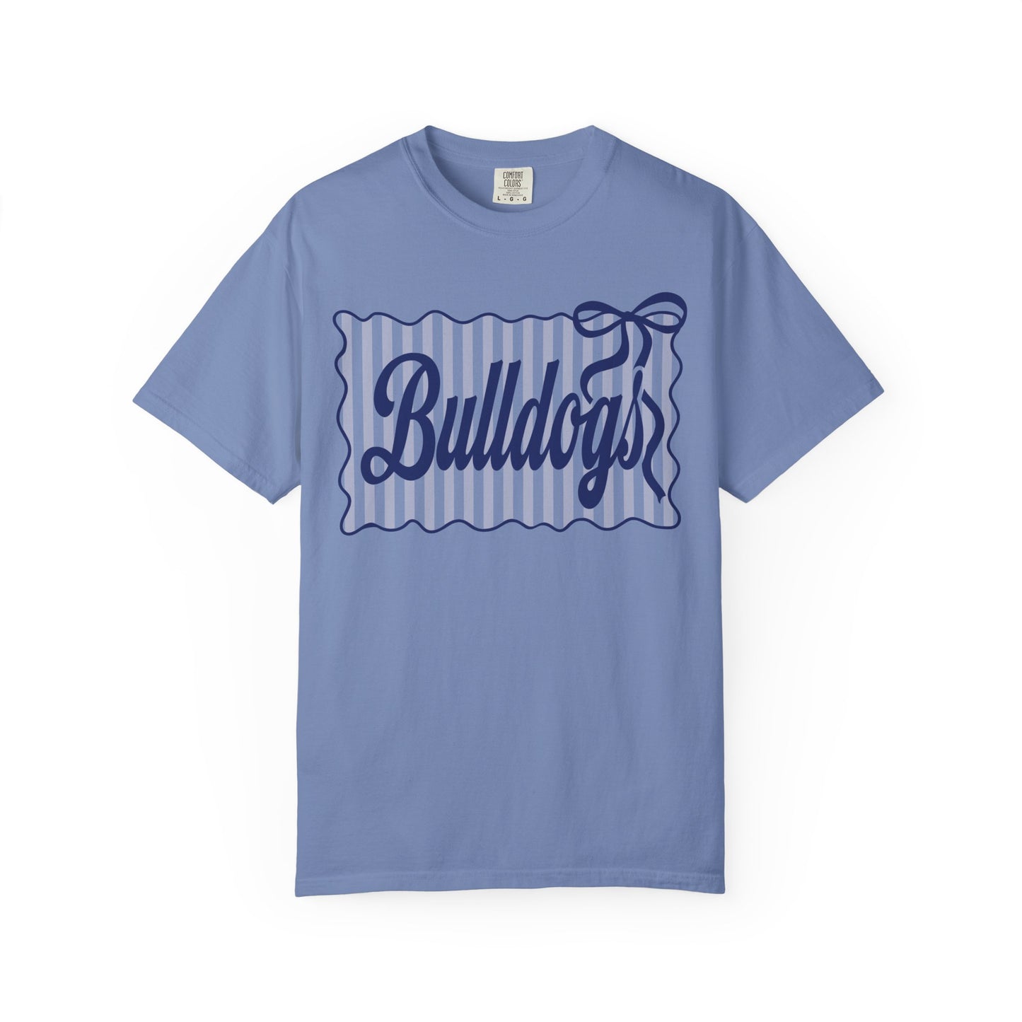 Striped Bulldogs Comfort Color Tee