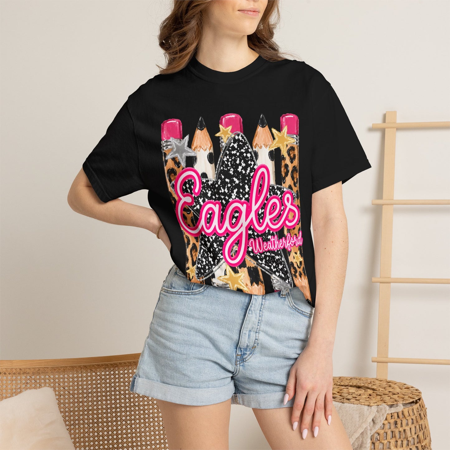 Weatherford Eagles Pencil Tee Comfort Colors