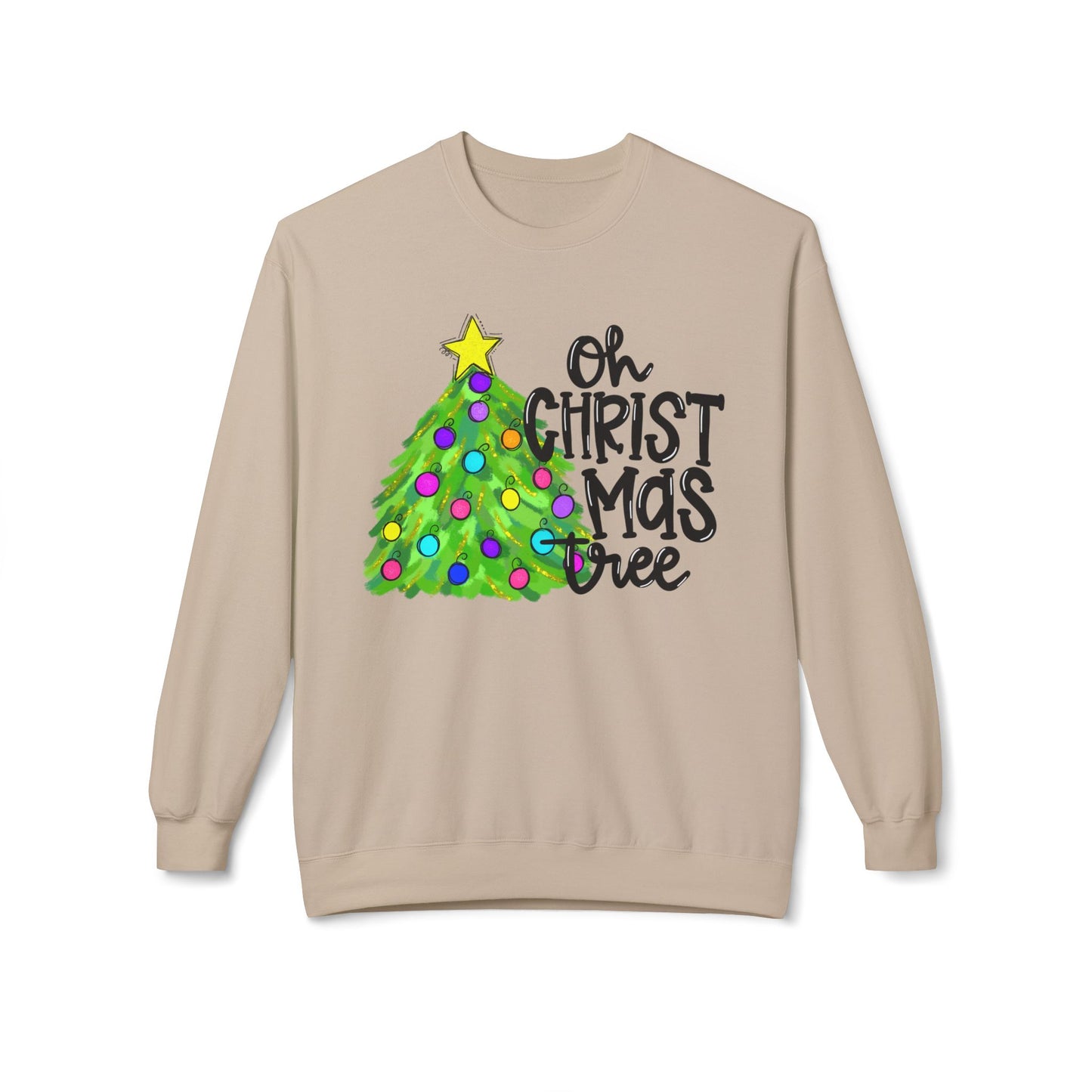 Oh Christmas Tree Unisex Midweight Softstyle Fleece Crewneck Sweatshirt