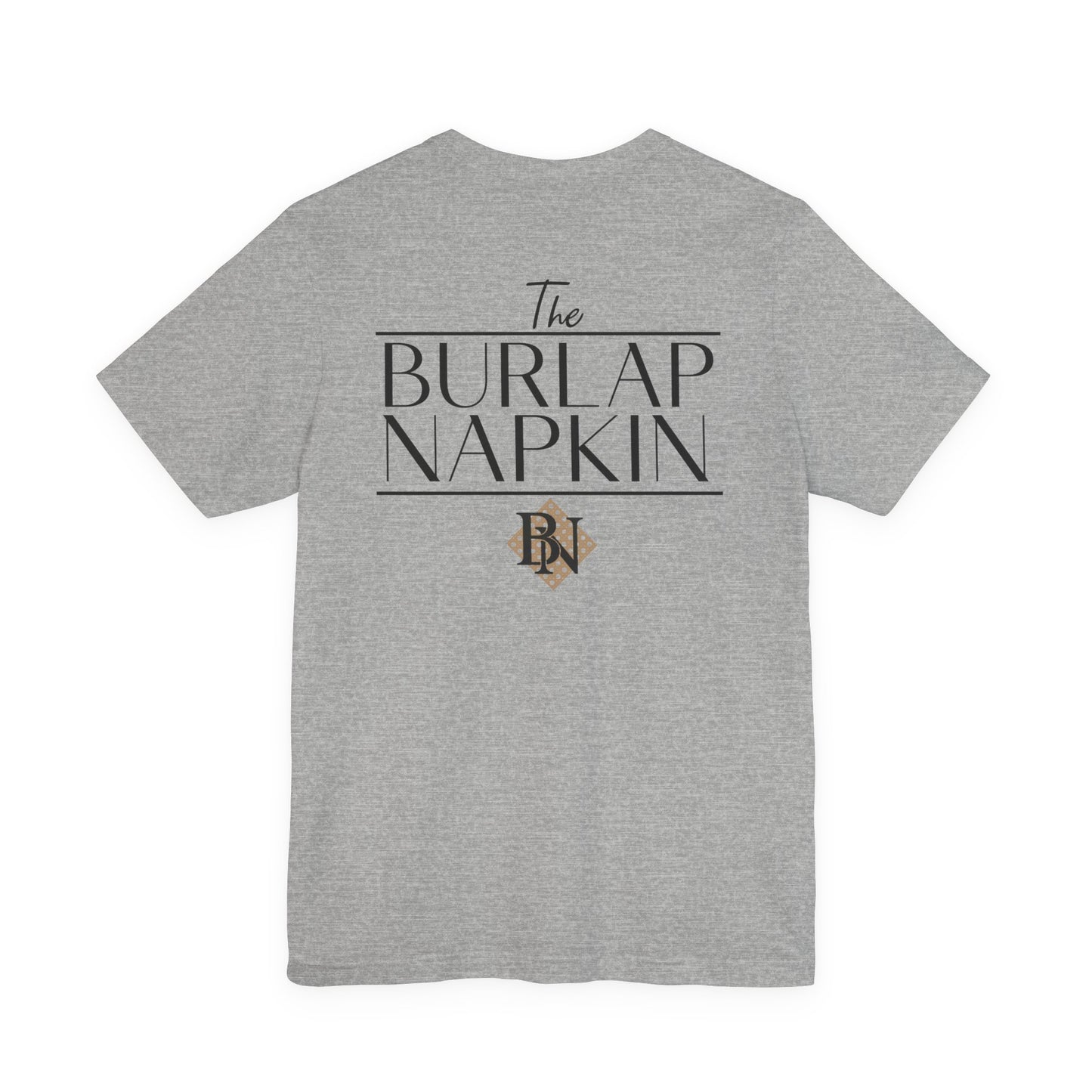 Burlap Napkin Black Logo