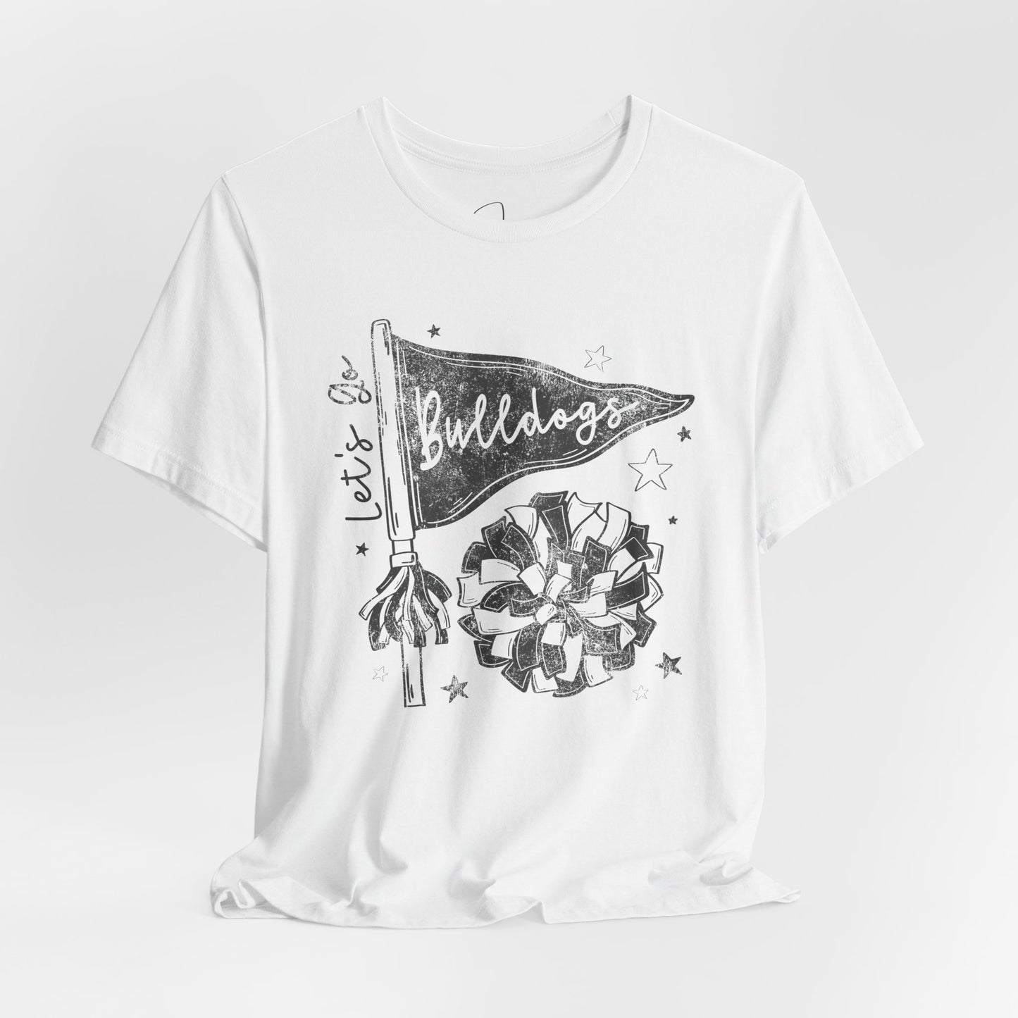 Bulldog Pennant Flag Bella Canvas Tee