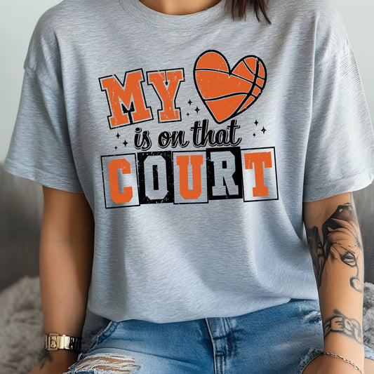 My heart is on that court Short Sleeve