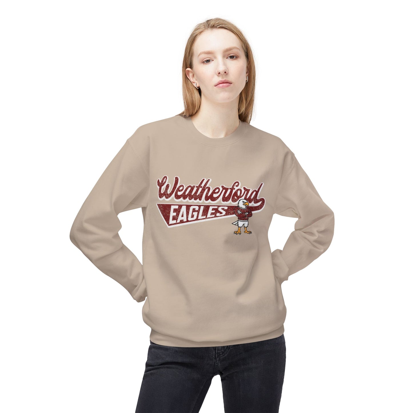 Weatherford Eagles Softstyle Fleece Crewneck Sweatshirt