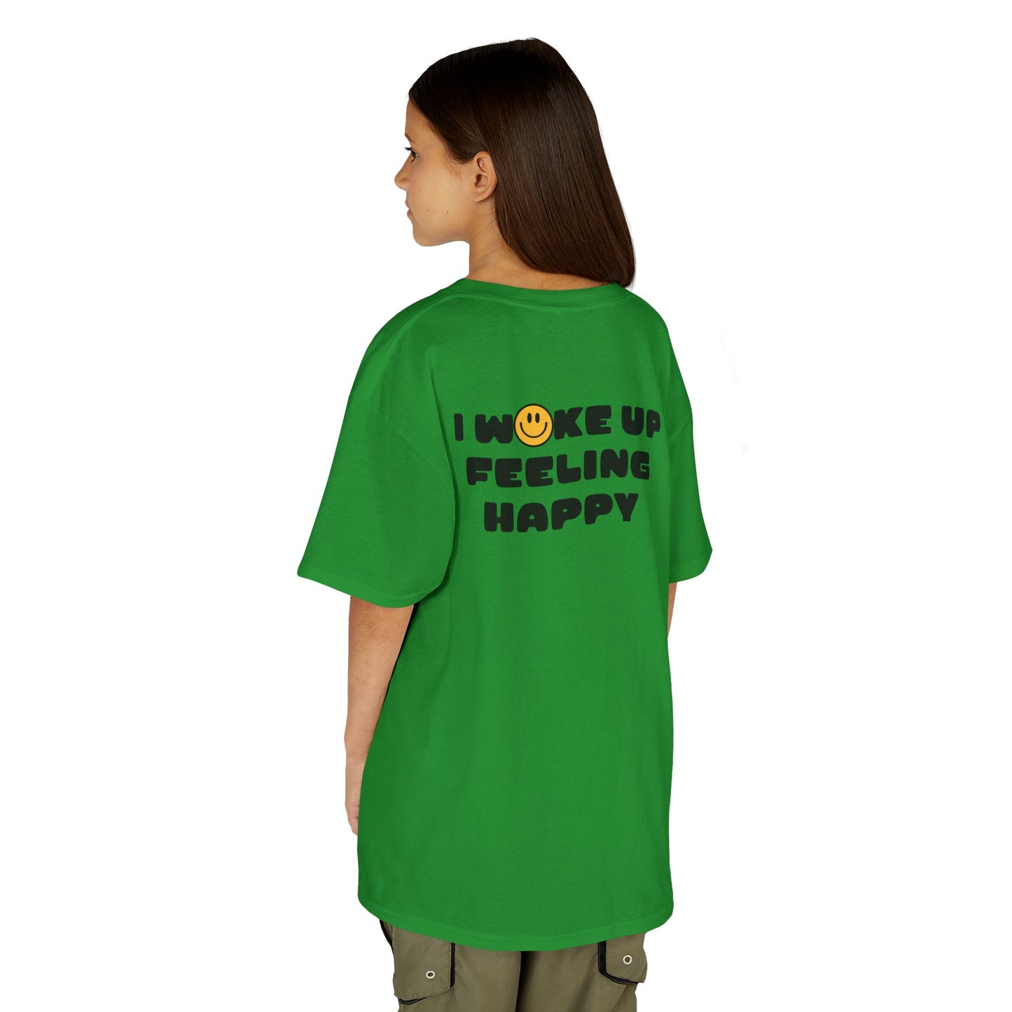 Youth I Woke Up Feeling Happy Front Back Tee