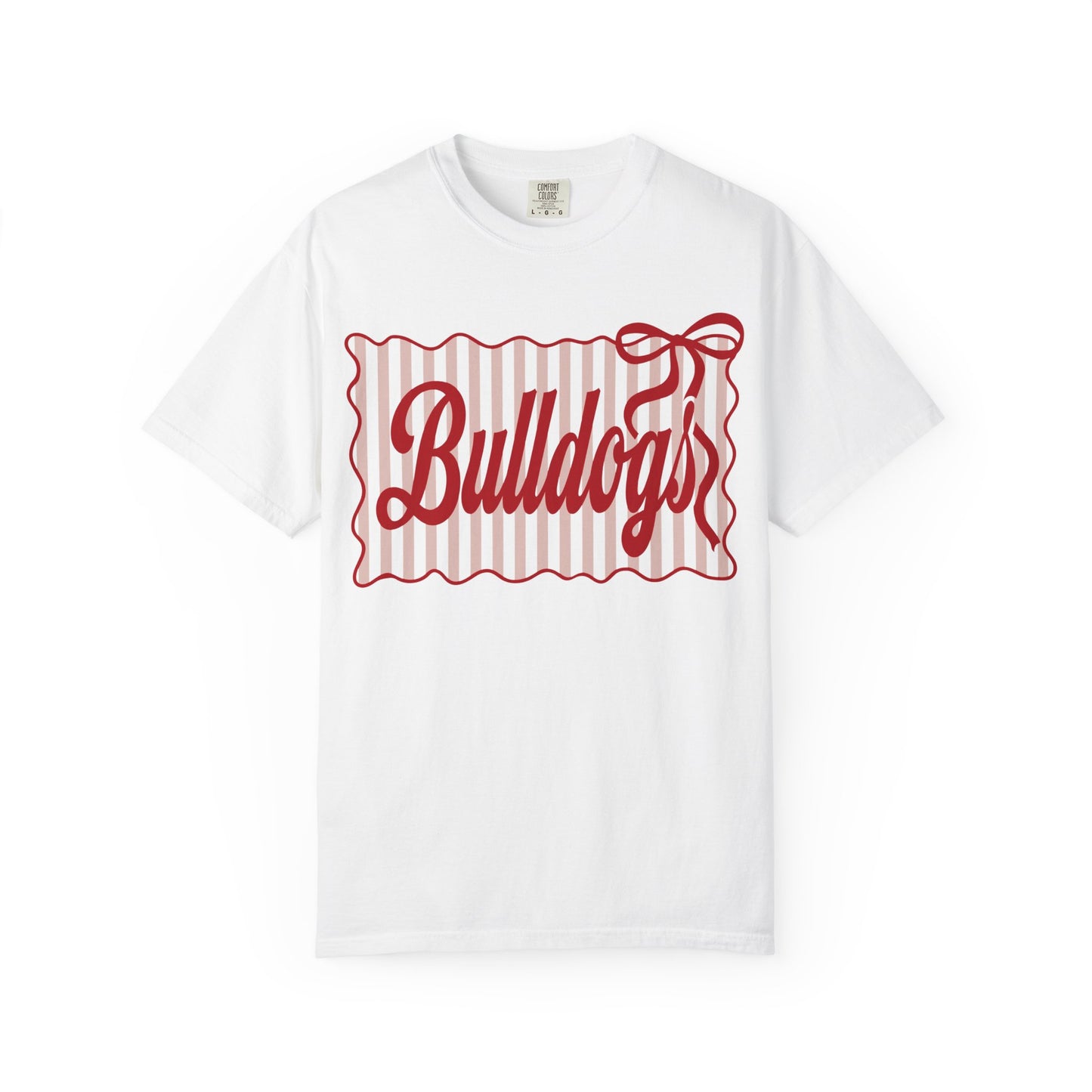 Red Striped Bulldogs Comfort Color Tee