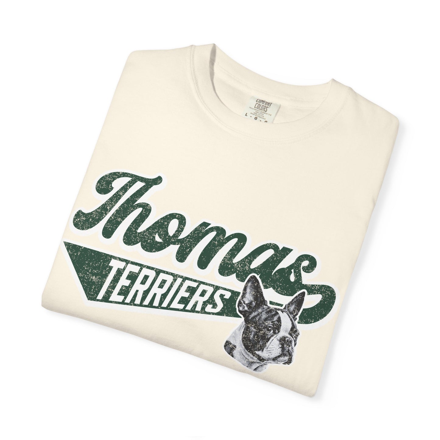 Thomas Terriers Retro w/ mascot Comfort Colors Tee
