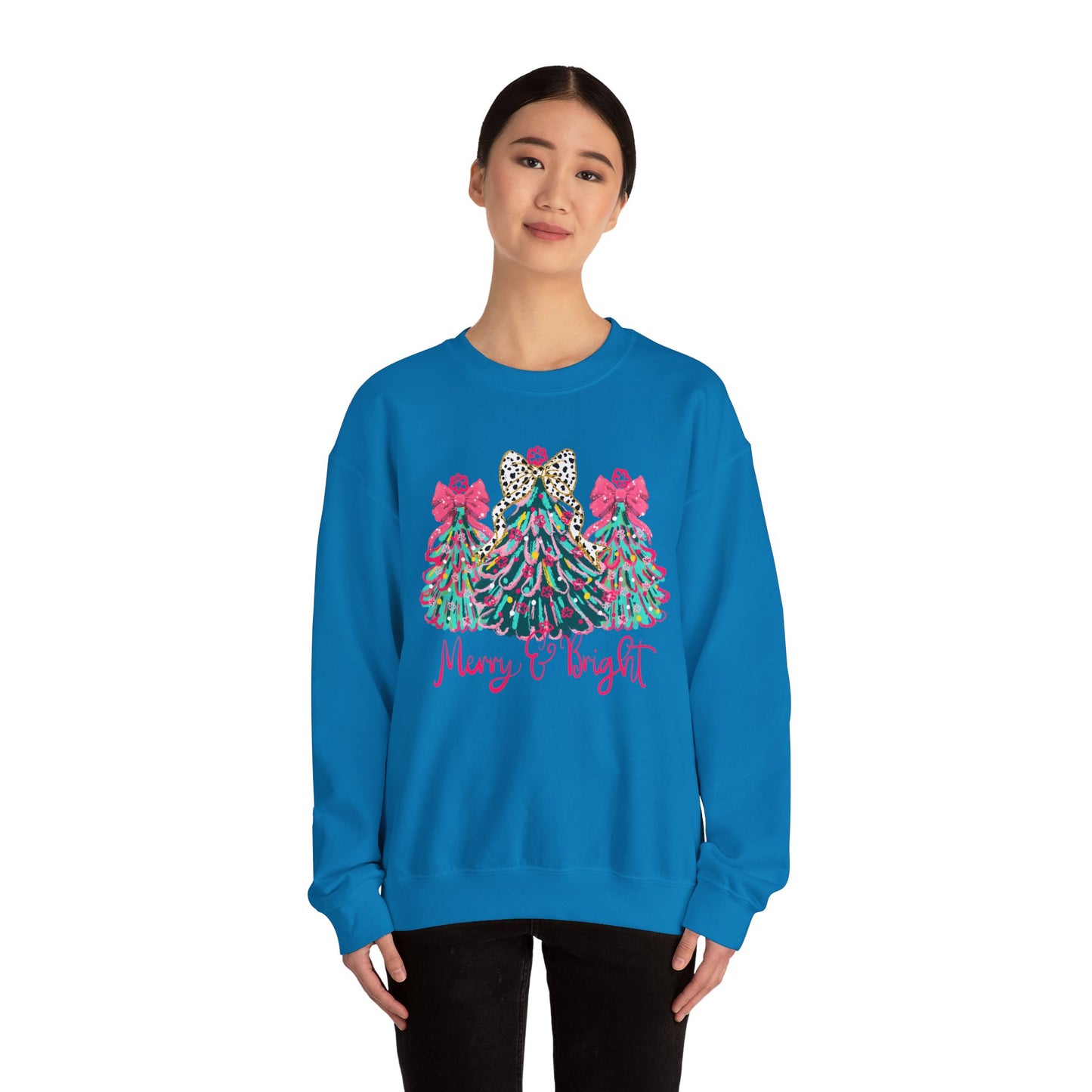 Merry and Bright Heavy Blend™ Crewneck Sweatshirt