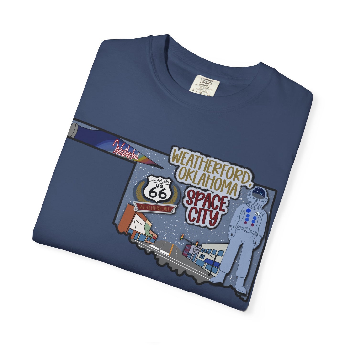 Weatherford Oklahoma Space City Rt 66 Tee