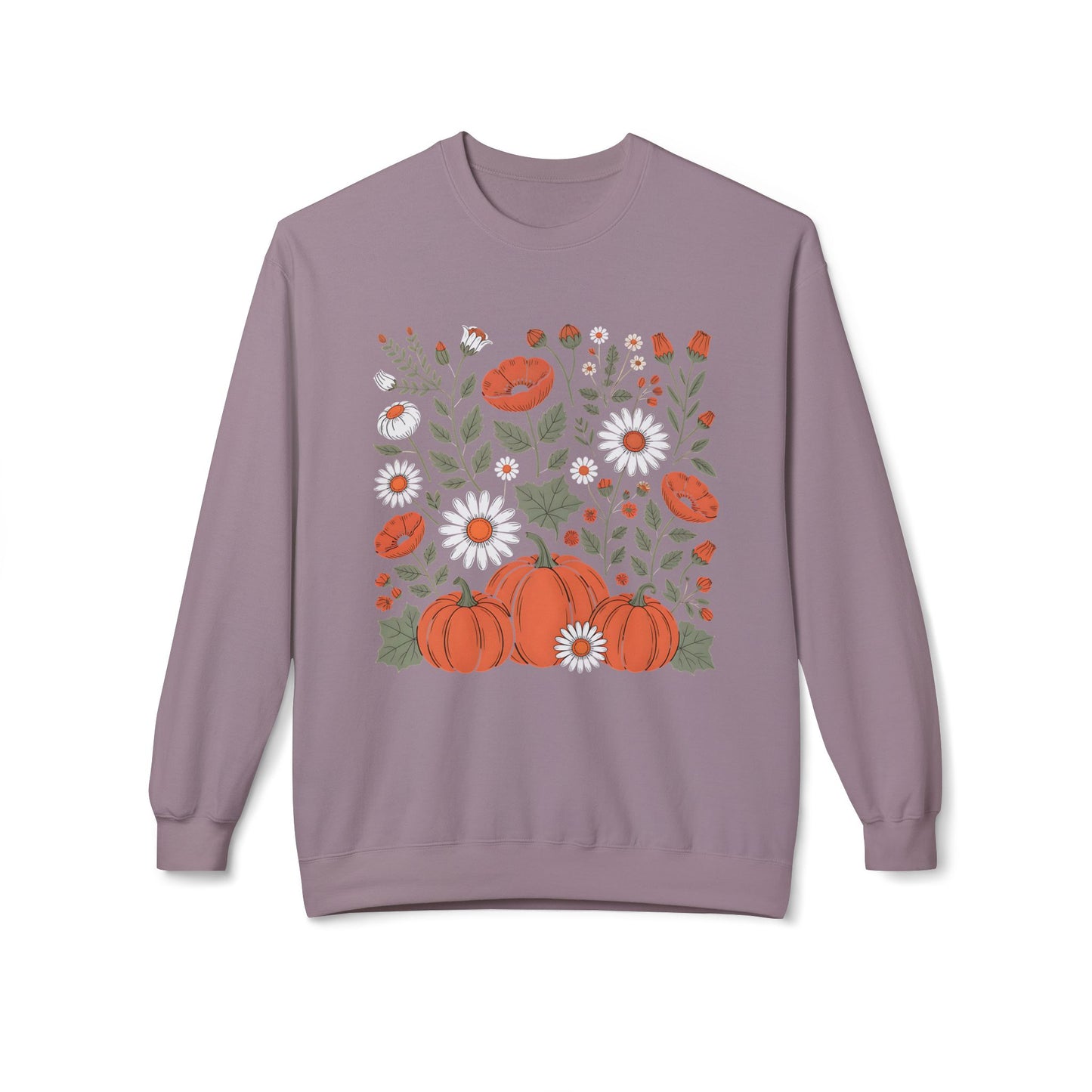 Floral pumpkins crewneck