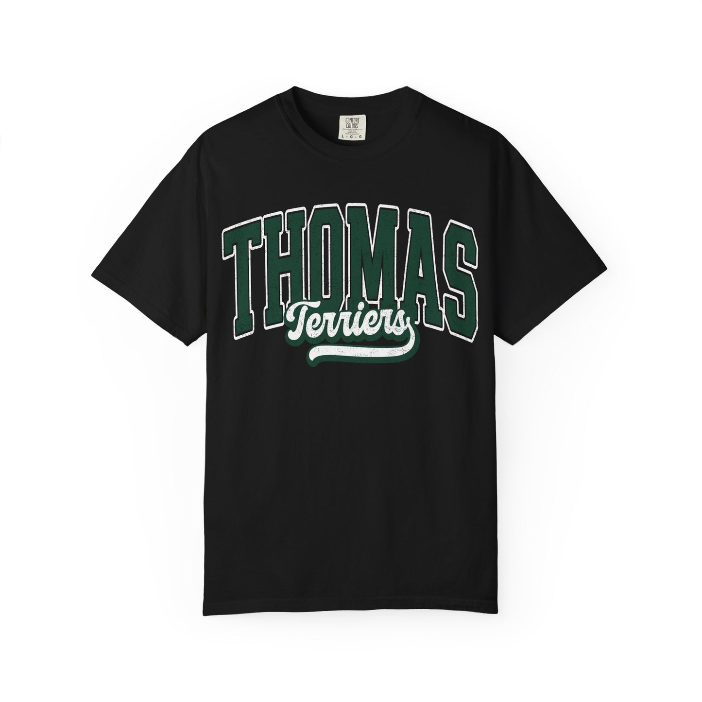 Thomas Terrier Varsity Comfort Colors Tee