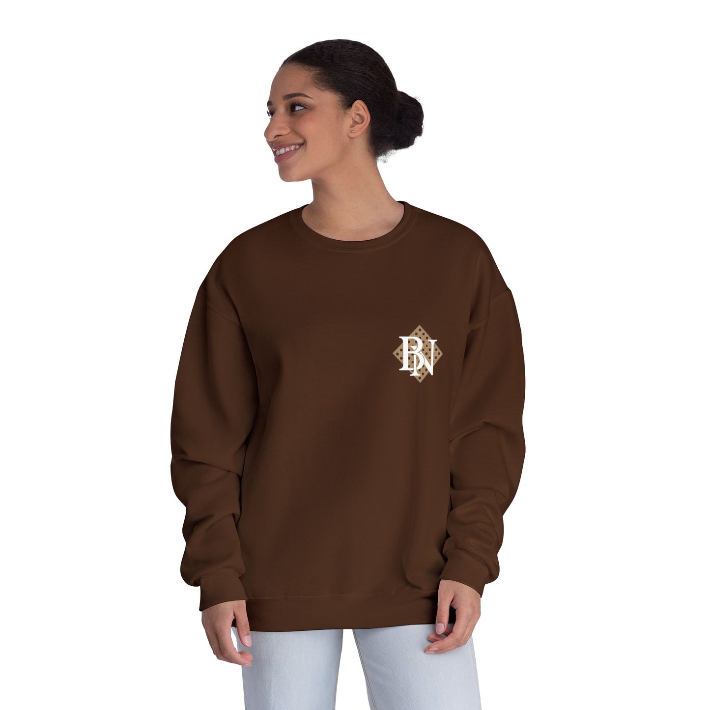 Burlap Napkin Crewneck White Logo