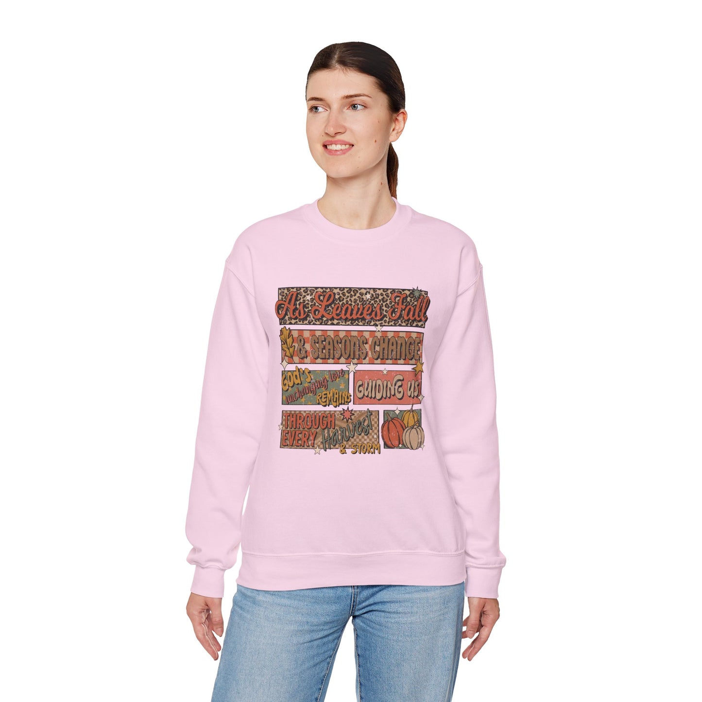 As Leaves Fall Gildan Crewneck