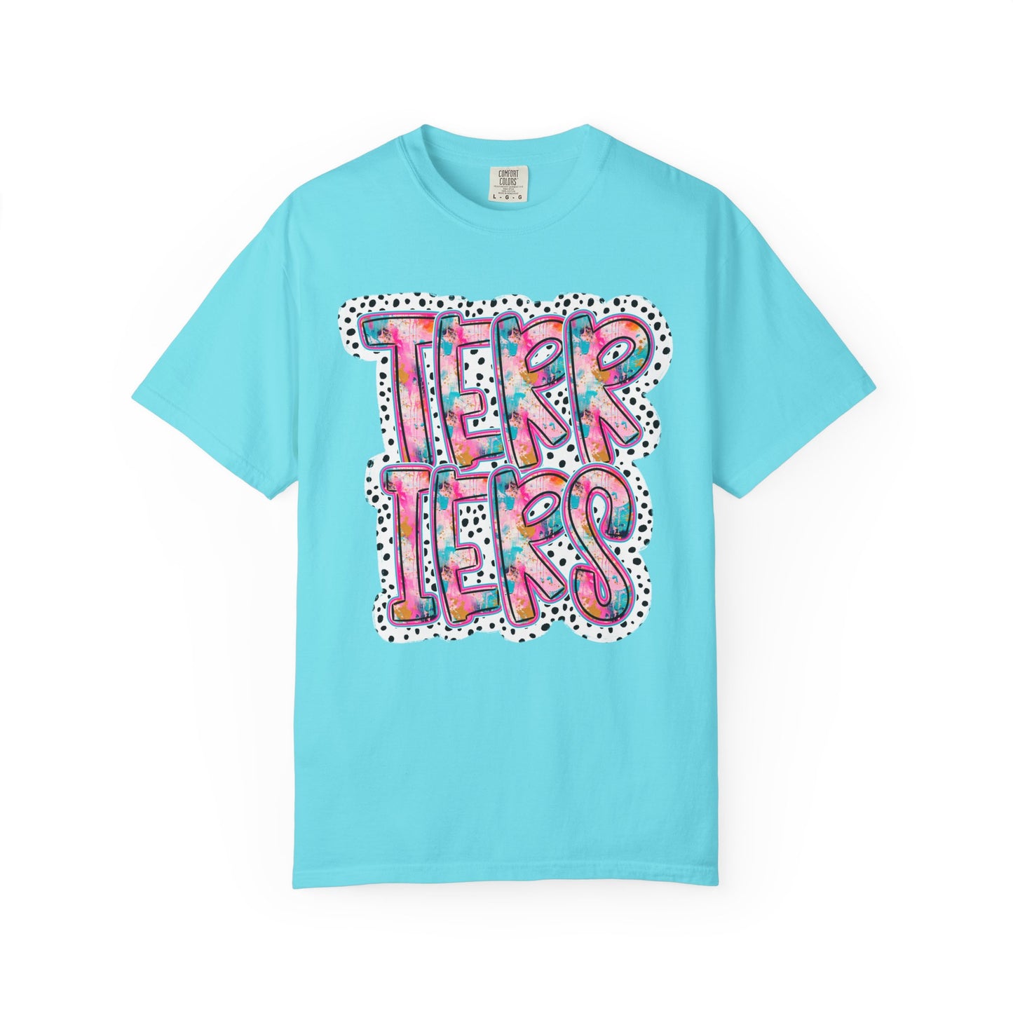Terrier Stacked Dotty Comfort Colors Tee