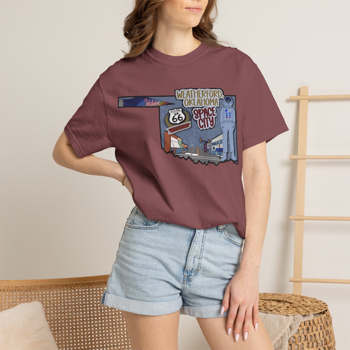 Weatherford Oklahoma Space City Rt 66 Tee