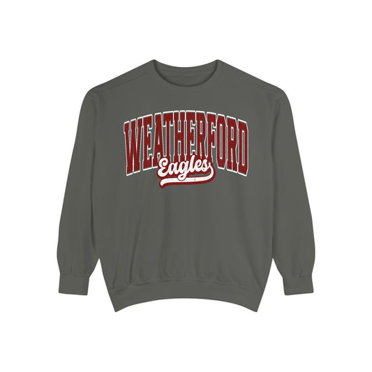 Retro Heavyweight Comfort Colors Sweatshirt Weatherford Eagles