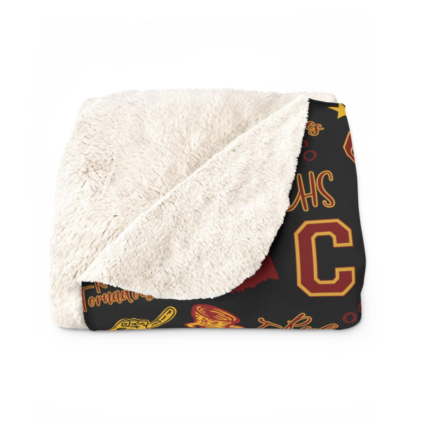 Clinton Red Tornadoes Sherpa Fleece Blanket