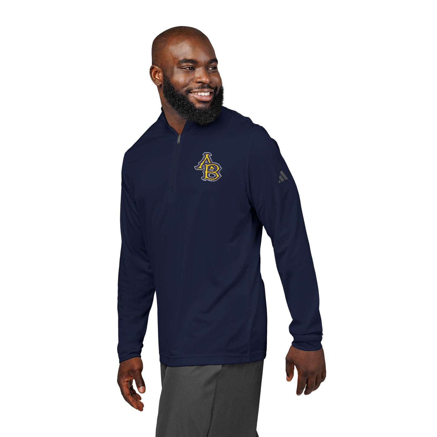 adidas® Quarter-Zip Pullover Embroidered AB Logo