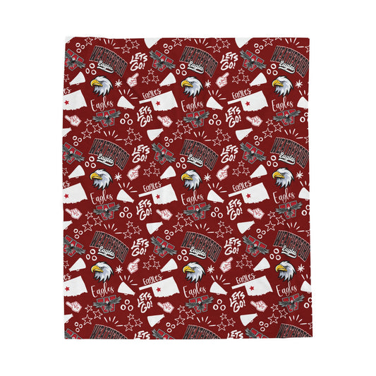 Weatherford Eagles Velveteen Plush Blanket