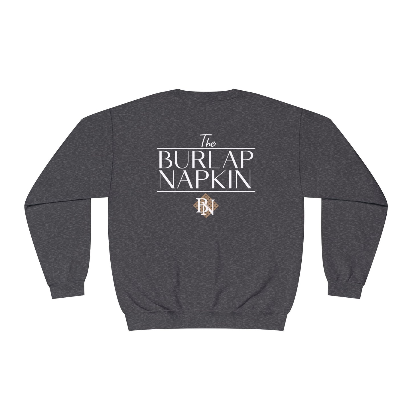 Burlap Napkin Crewneck White Logo