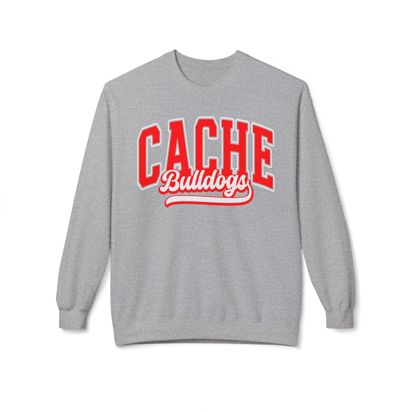Cache Bulldogs Unisex Midweight Softstyle Fleece Crewneck Sweatshirt