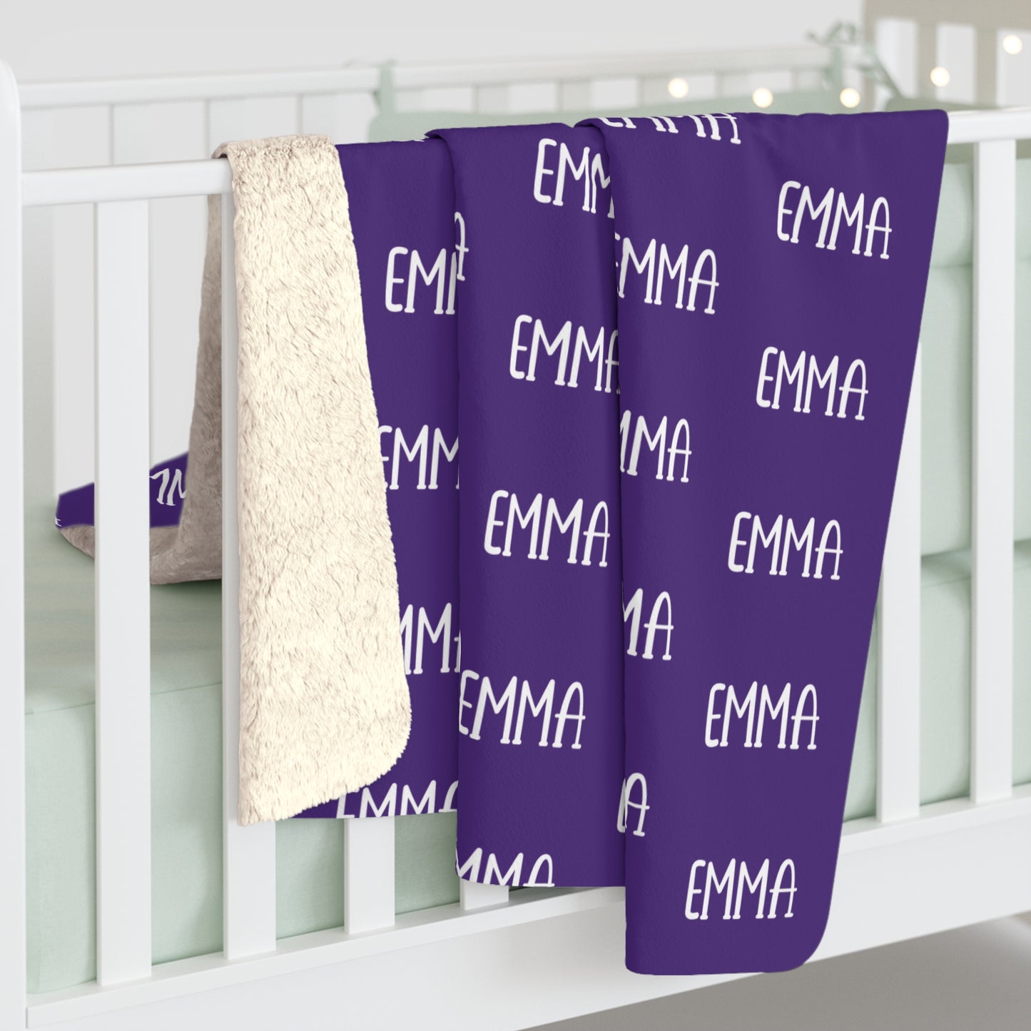 CUSTOM Name Sherpa Blanket