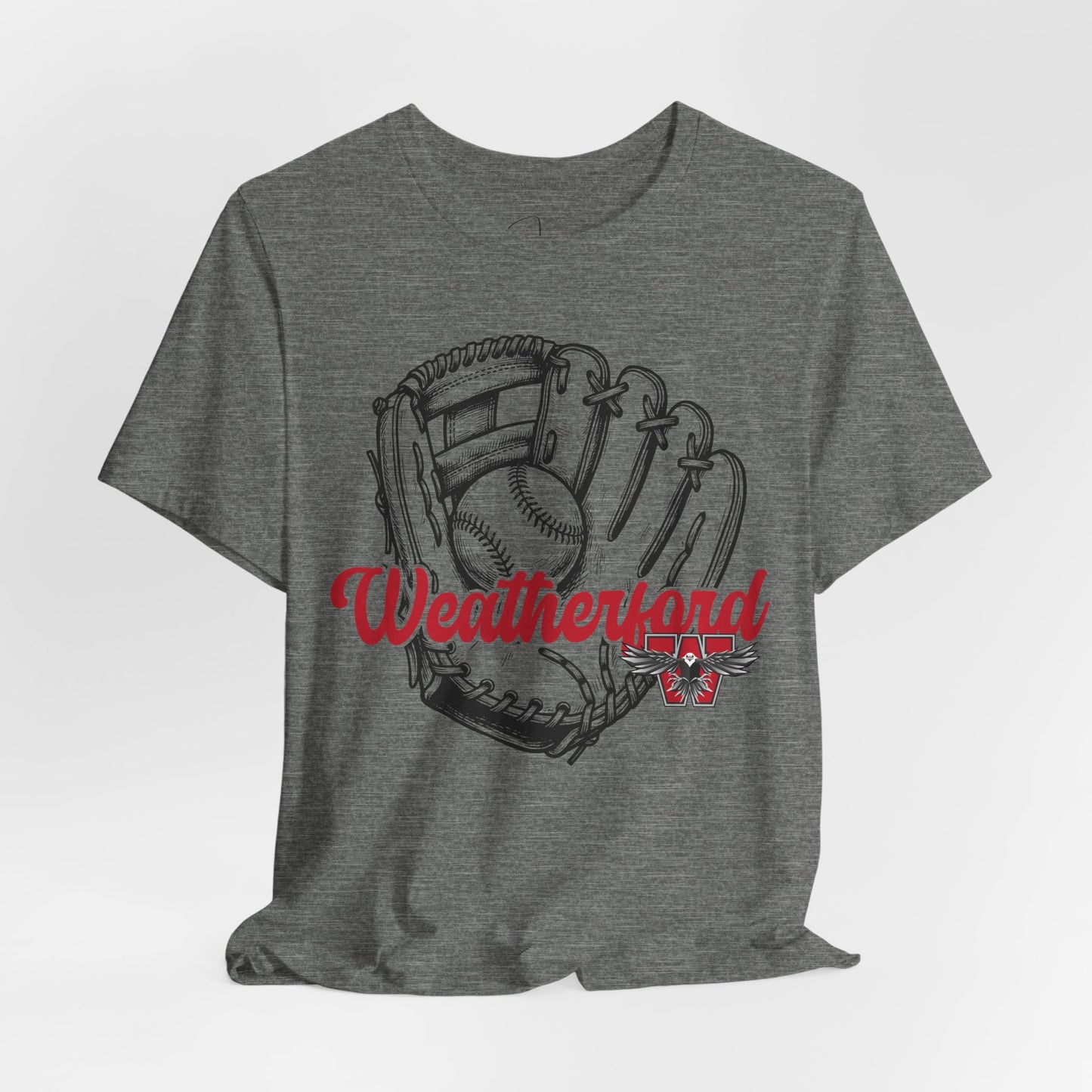 Weatherford Eagle Baseball Mitt Tee Bella Canvas