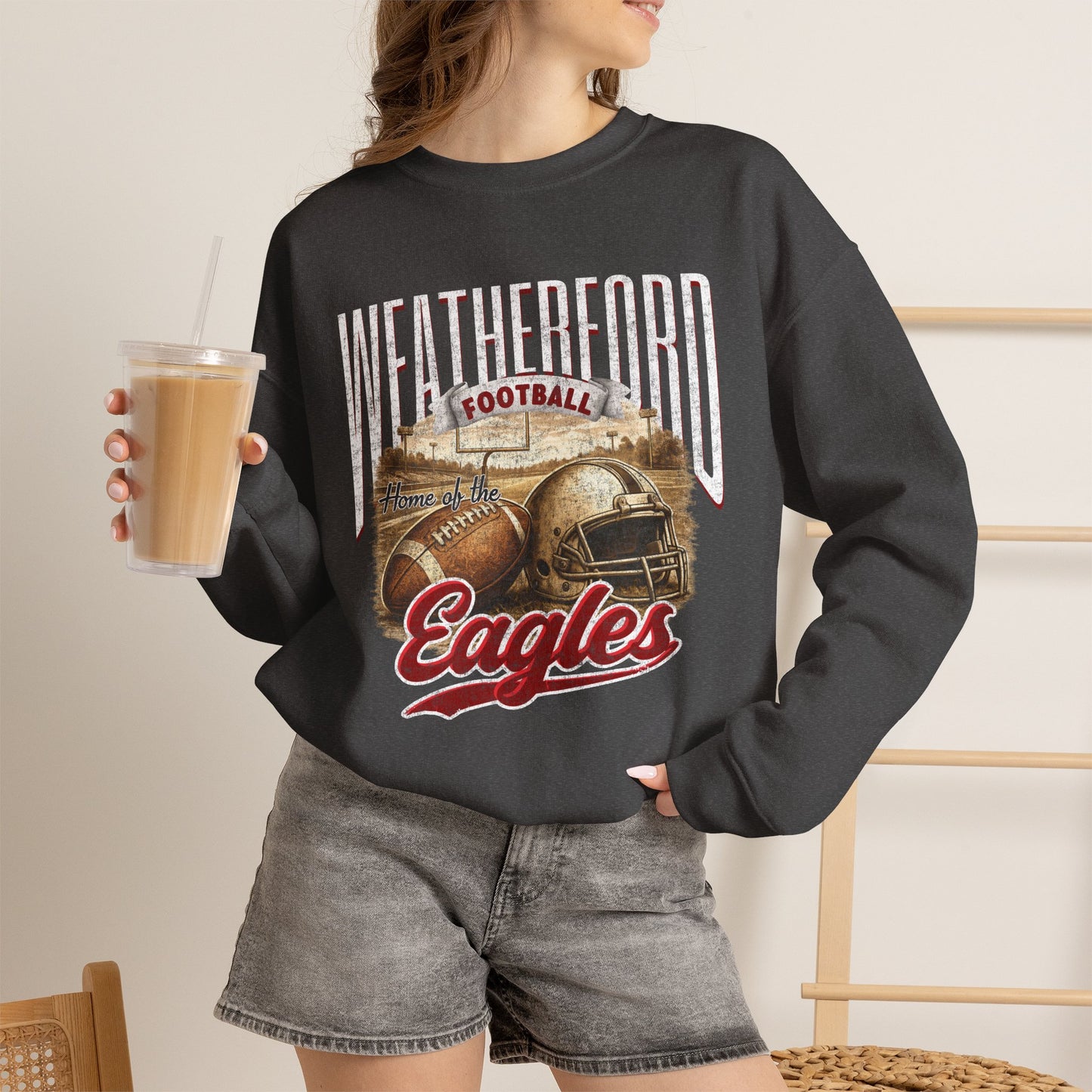 Weatherford Eagles Football Retro Crewneck