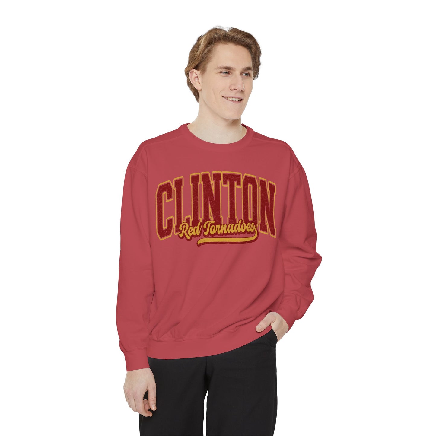 Clinton Red Tornadoes Heavy Weight Comfort Colors Crewneck